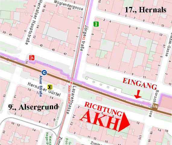 Anfahrtsplan zum Kulturverein Einbaumöbel